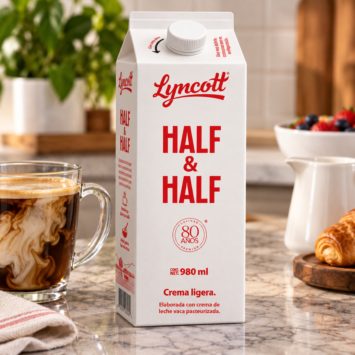 Half & Half Coffee Cream Lyncott - 1 L